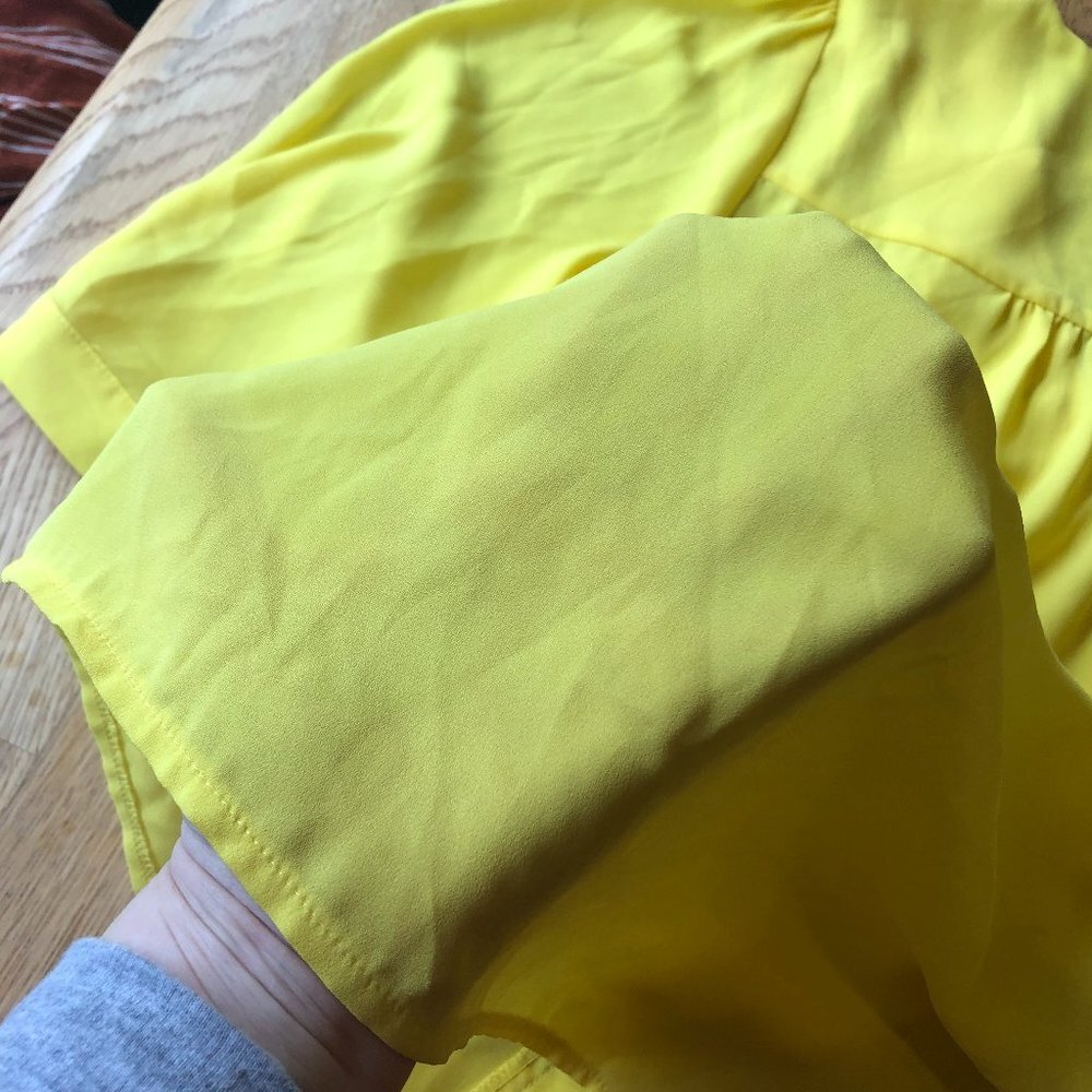 Oasis Yellow Blouse Size 10/36 - Picture 8 of 11